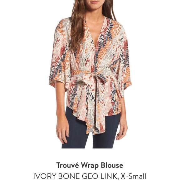 Nordstrom Tops - Printed wrap top